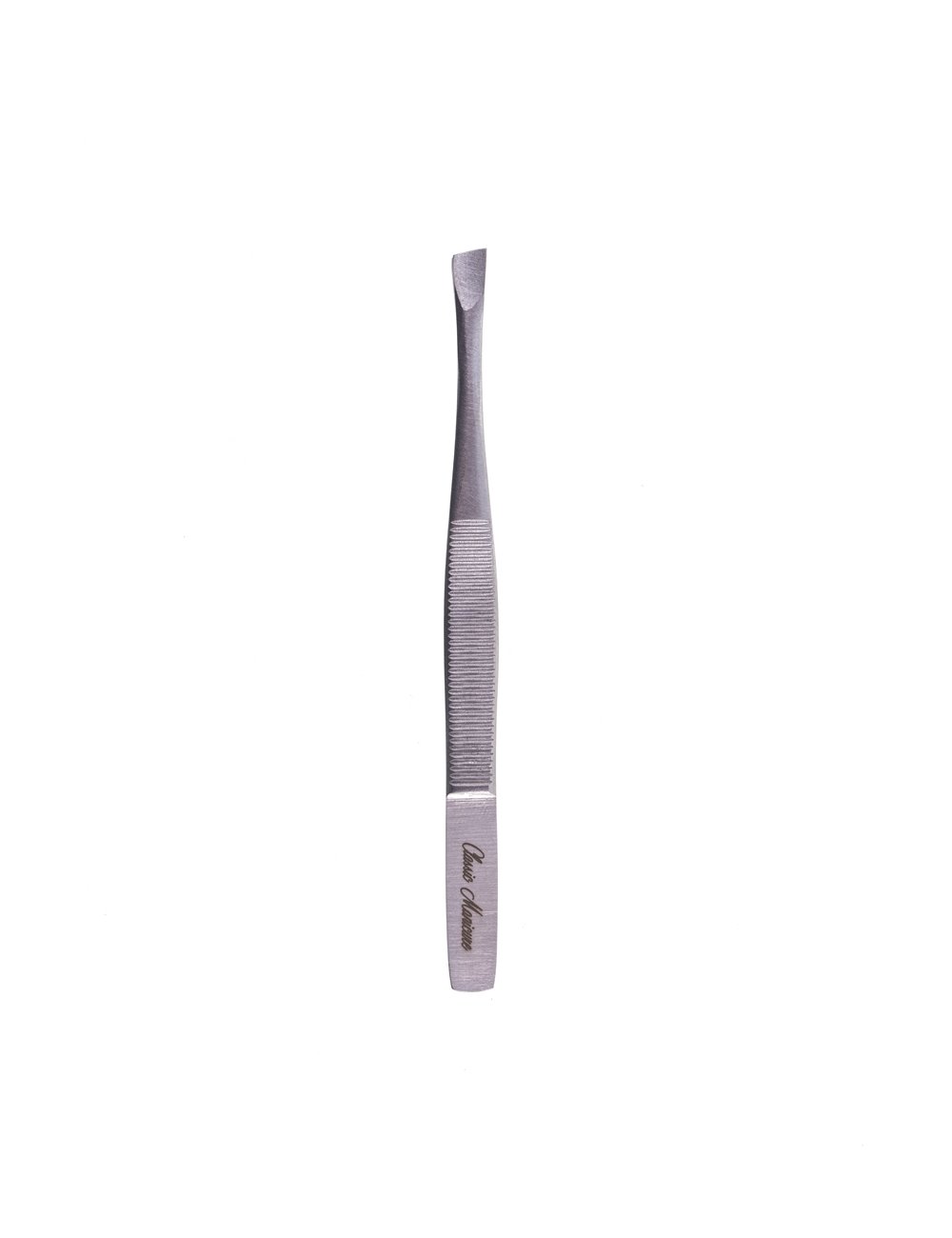 Pęseta kosmetyczna - skośna, matowa, stal nierdzewna dł. 9 cm Pęseta kosmetyczna - skośna, matowa, stal nierdzewna dł. 9 cm